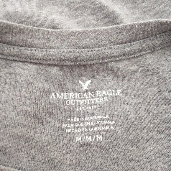 °American Eagle Muscle Tee / Gray & Pink / Graphic T-Shirt / Medium - Picture 3 of 3